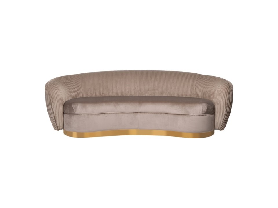 RICHMOND sofa WAYLON NOUGAT - welur, podstawa złota - Richmond Interiors